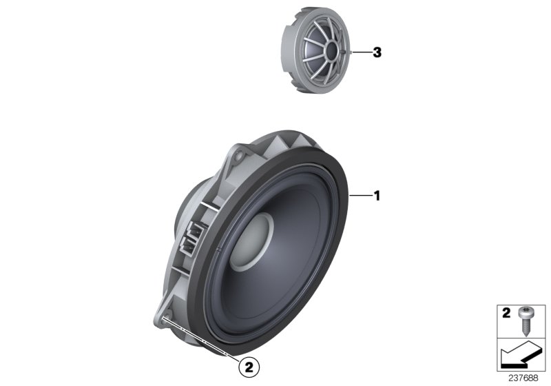 Diagram High End Sound System, door, rear for your 2016 BMW M6   