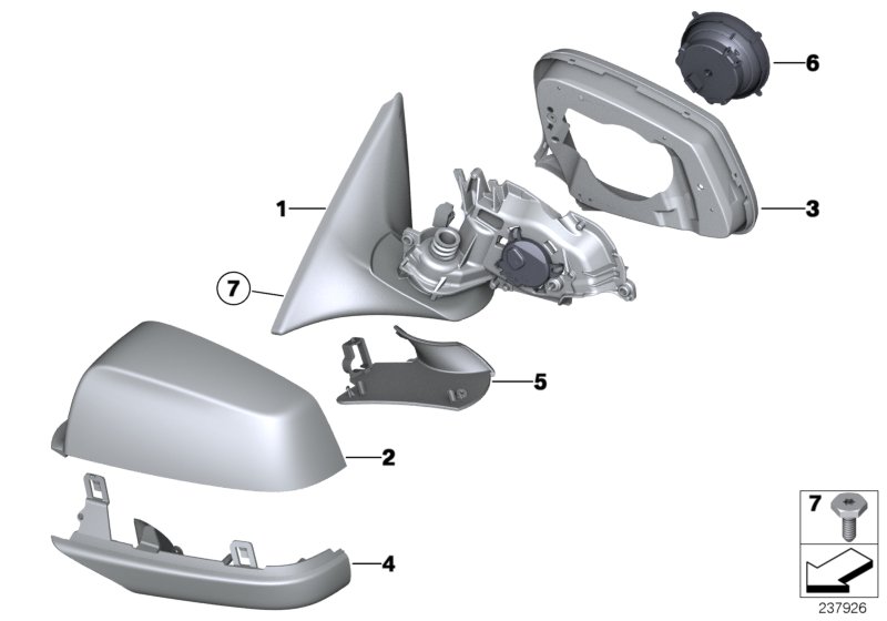 Diagram Exterior mirror (S760A) for your BMW