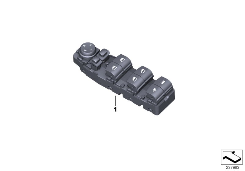 Diagram Operating unit, switch module, door for your BMW