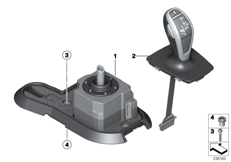 Diagram Shift mechanism, automatic trans 8HP for your BMW