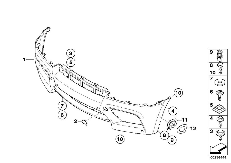 Diagram M Trim, front for your 2011 BMW 650i   