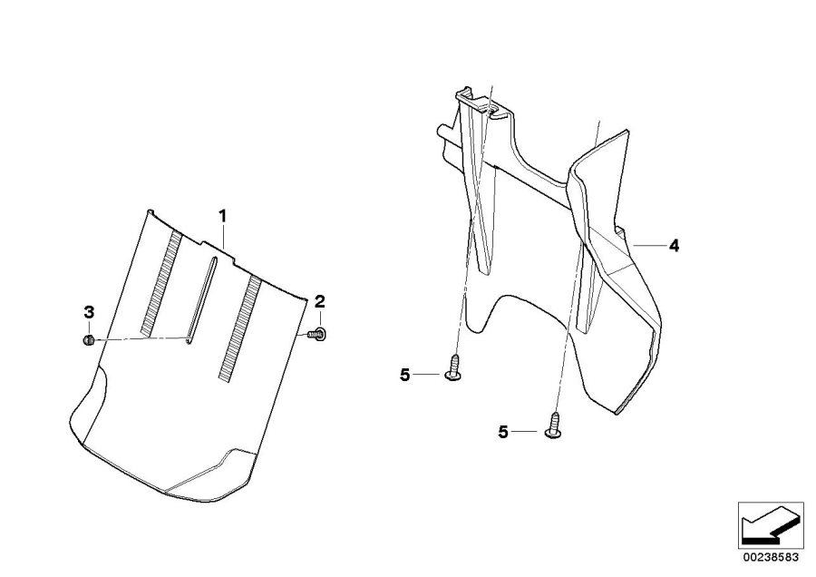 BMW K1600GT Mudguard, spring strut. Rear - 46628527525 | BMW of Tri ...