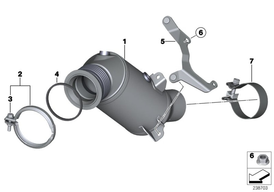 Diagram Engine-side catalytic converter for your BMW X4  