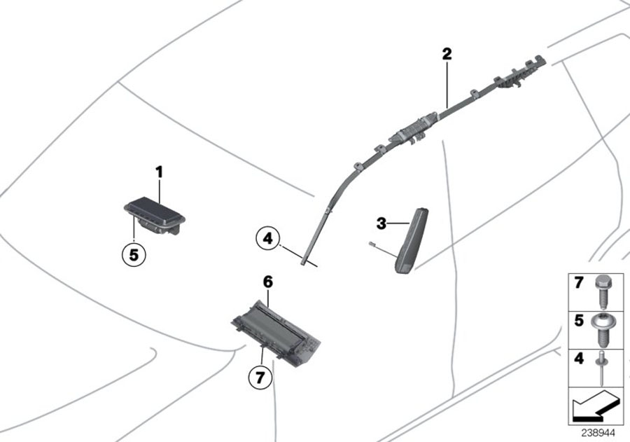 Diagram Airbag for your 2023 BMW X3  30eX 