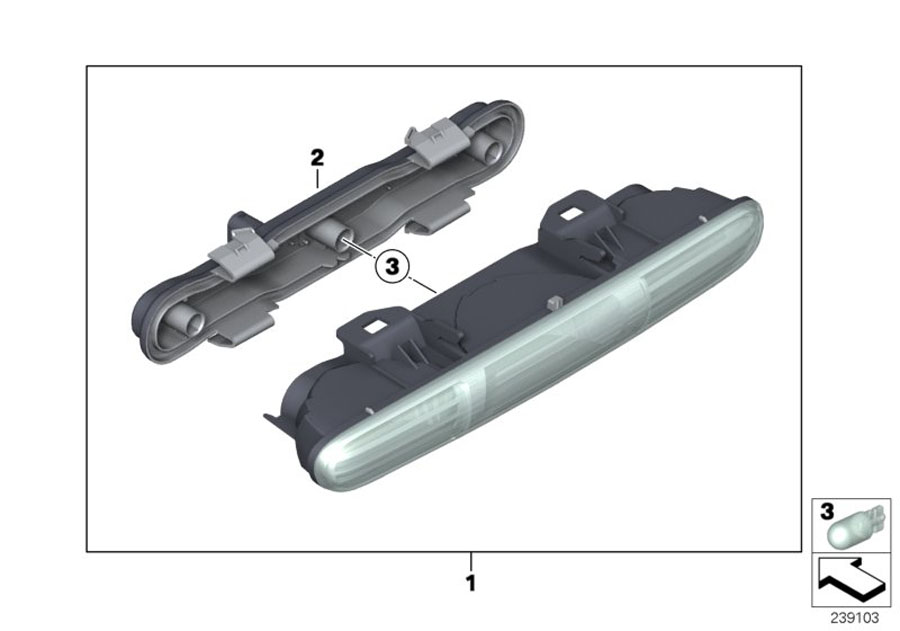 Diagram Rear fog lamp/backup light for your MINI