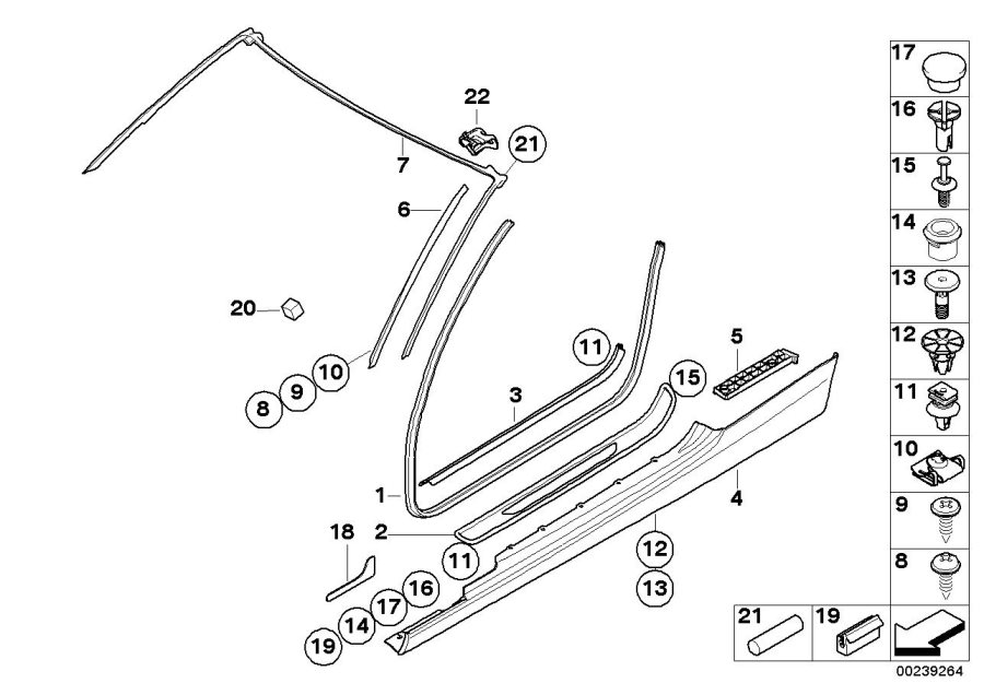 Diagram Edge protector / Trim for entry for your 2021 BMW 840i   