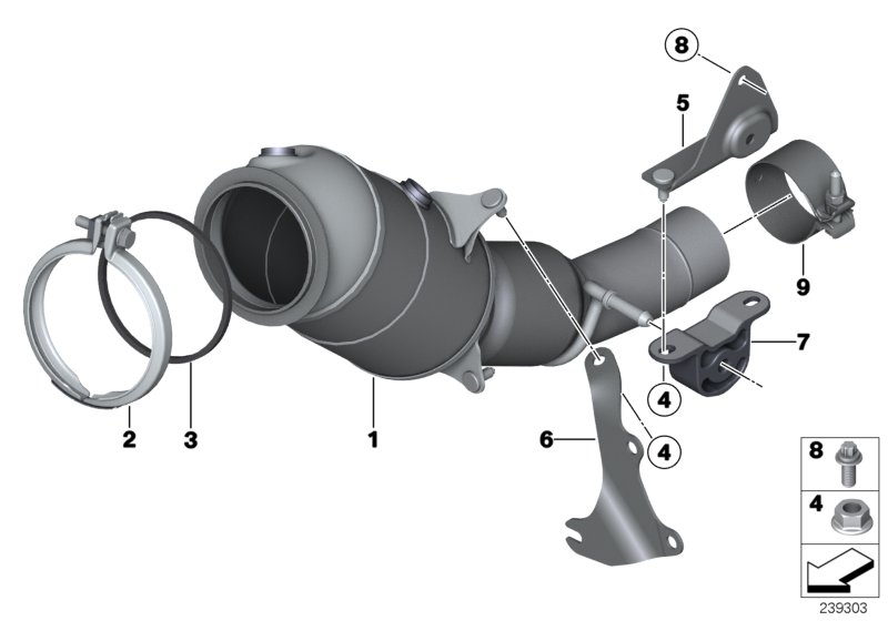 Diagram Engine-side catalytic converter for your 1975 BMW 530i   