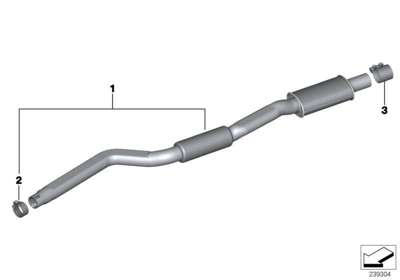 Diagram Front muffler for your BMW