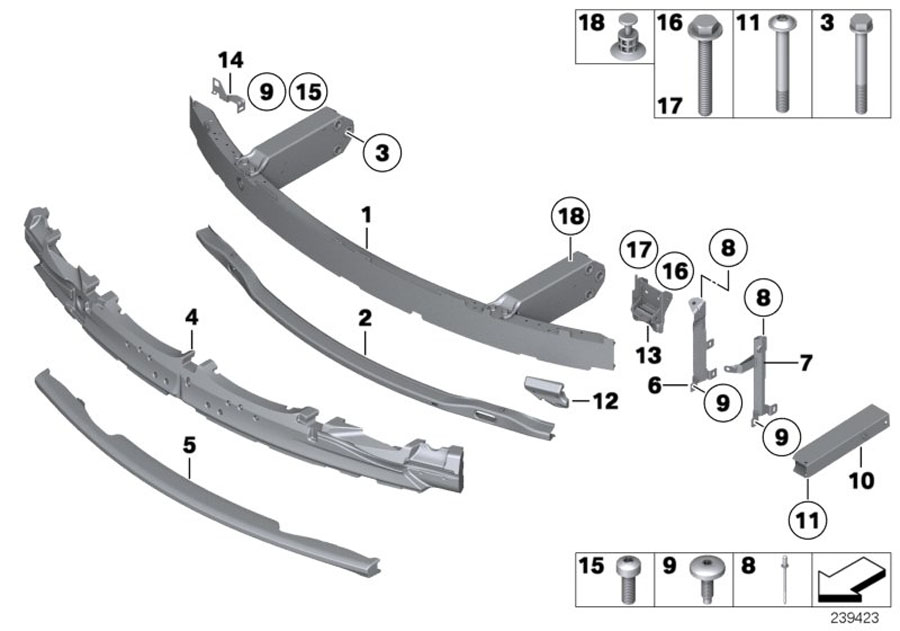 Diagram Carrier, front for your 2018 BMW X2 28i  