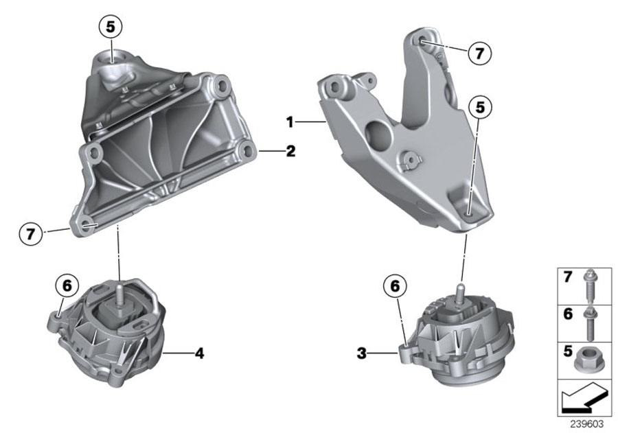 Diagram Engine Suspension for your 2018 BMW X2 28i  