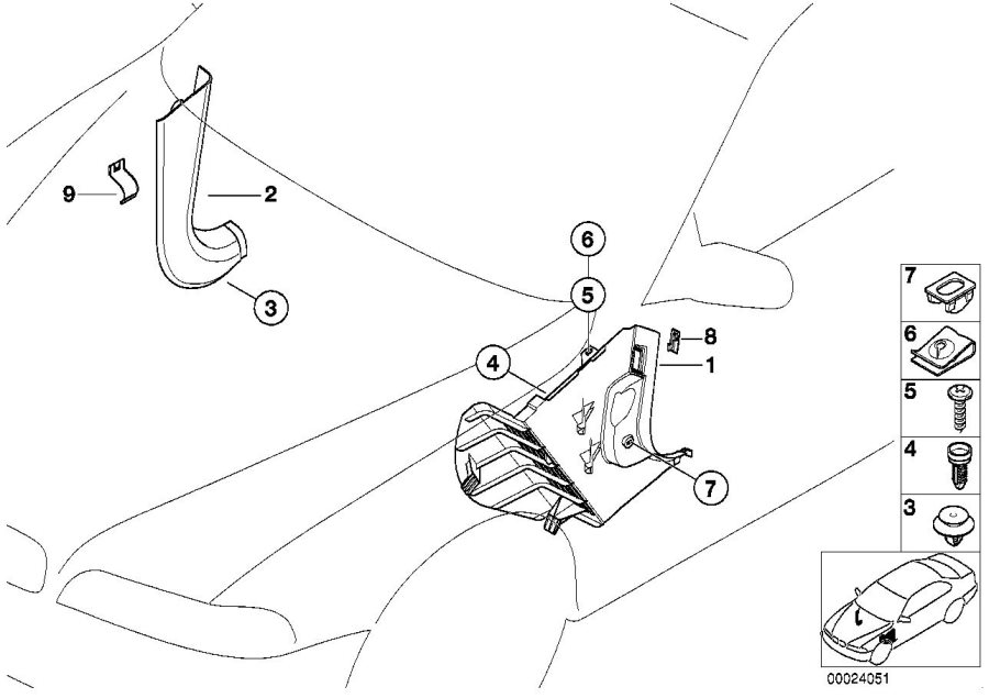 Diagram Trim panel leg room for your 2023 BMW X3  30eX 