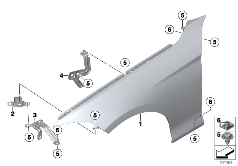 Diagram Front side panel for your BMW M3  