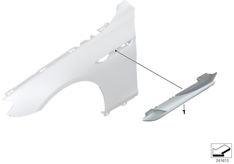 Diagram Additional turn indicator lamp for your BMW