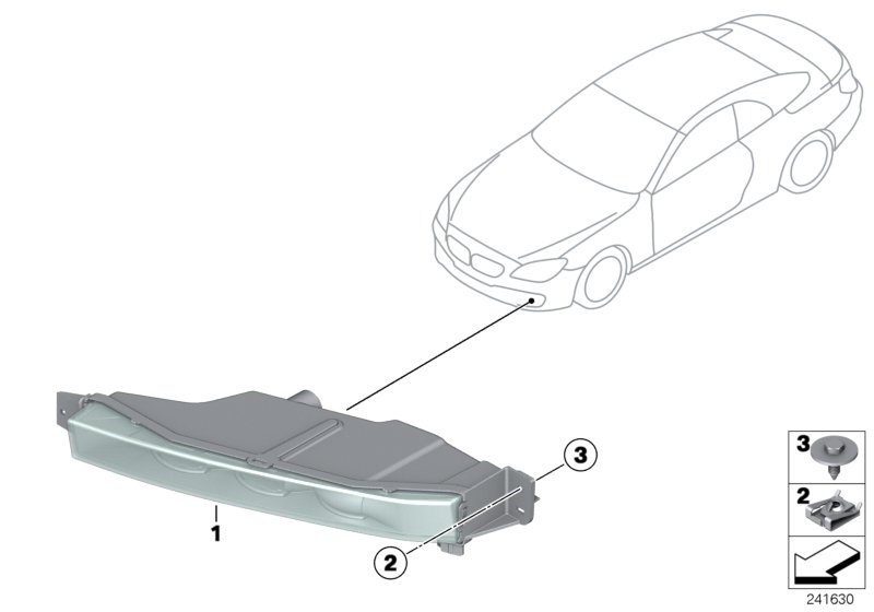 Diagram Fog lights LED for your 2017 BMW M6   