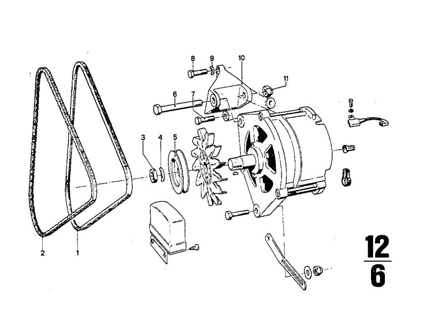 Diagram Alternator suspension bracket for your 2018 BMW M6   