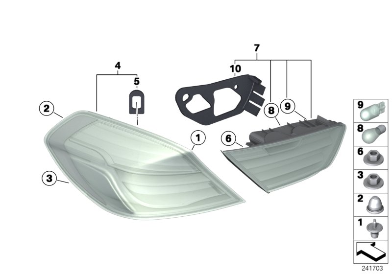 Diagram Rear light for your BMW