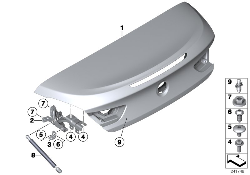 Diagram Trunk lid for your BMW