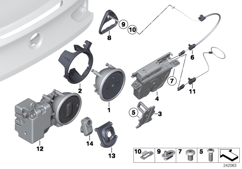 Diagram TRUNK LID/CLOSING SYSTEM for your 2015 BMW M6   