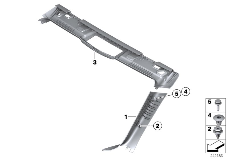 Diagram Trim, windshield cowl, inner for your BMW M6  