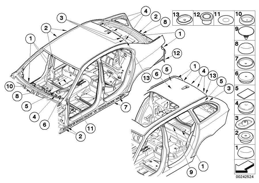 Diagram Sealing CAP/PLUG for your 2010 BMW X5   