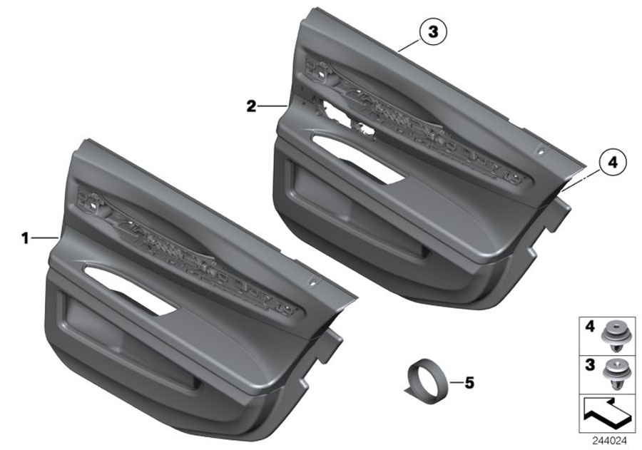 Diagram Door trim, rear for your 2020 BMW 540iX   