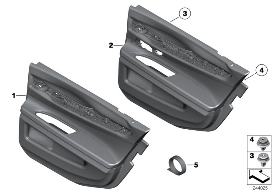 Diagram Door trim, rear for your 2020 BMW 540iX   