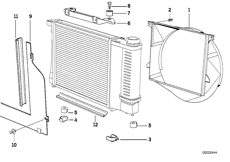 Diagram Fan shroud for your 2009 BMW M6   