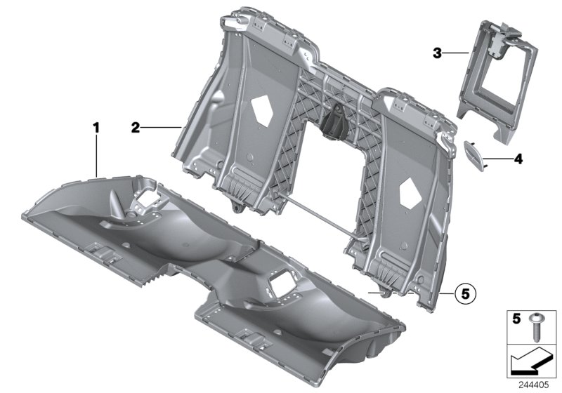 Diagram Seat, rear, seat frame, base seat for your 2007 BMW M6   