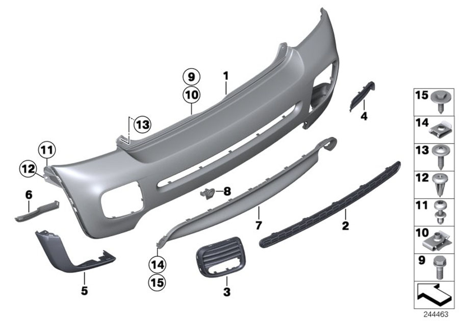 Diagram Aerokit, trim panel, rear for your MINI