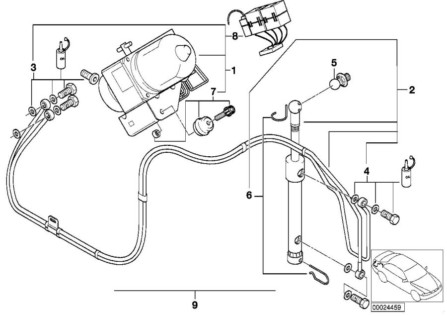 Diagram Electro-hydraulic folding top parts for your BMW