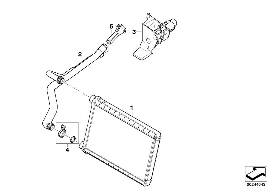 Diagram Heat exchanger Valeo from 07/2006 for your 2014 BMW M6   