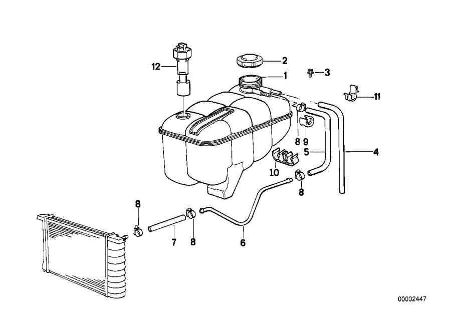 Diagram Expansion tank for your 2007 BMW M6   