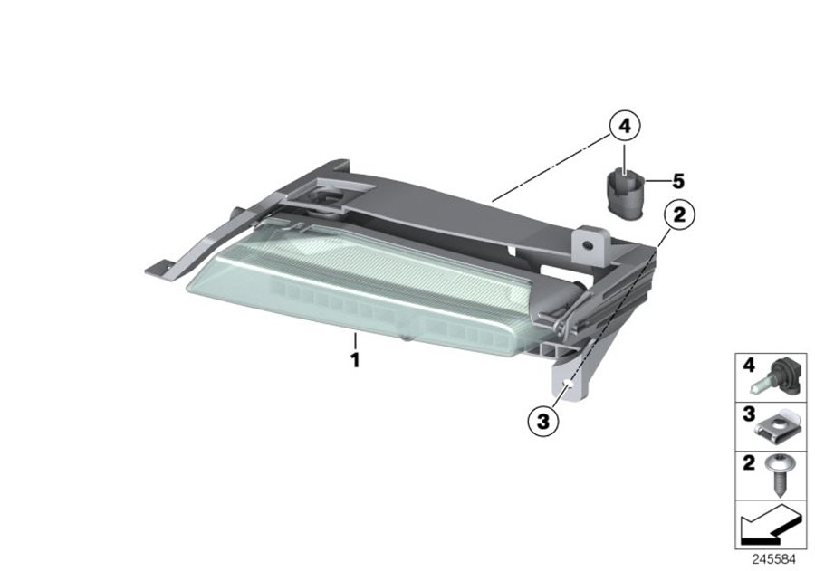 Diagram Fog lights for your BMW