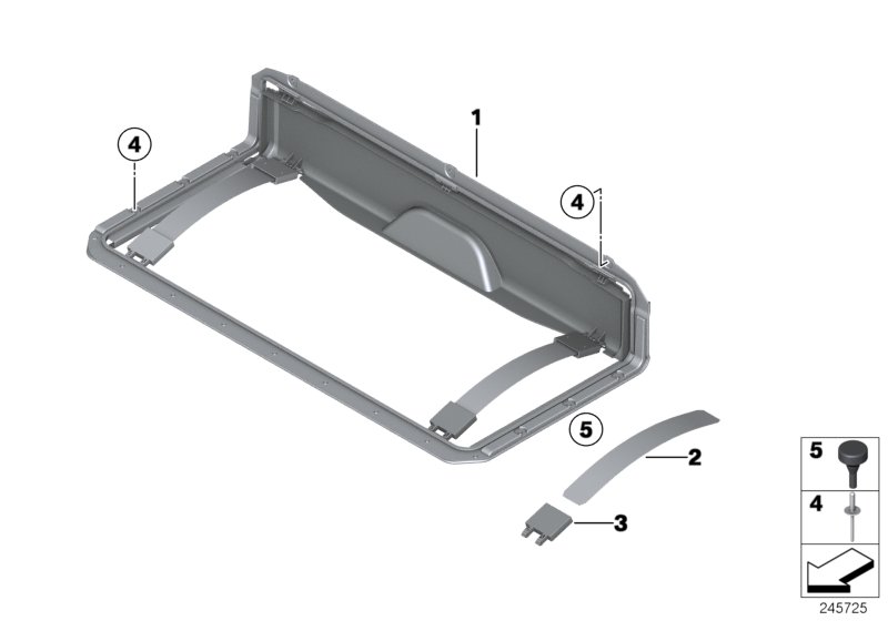 Diagram Convertible top compartment for your 1996 BMW