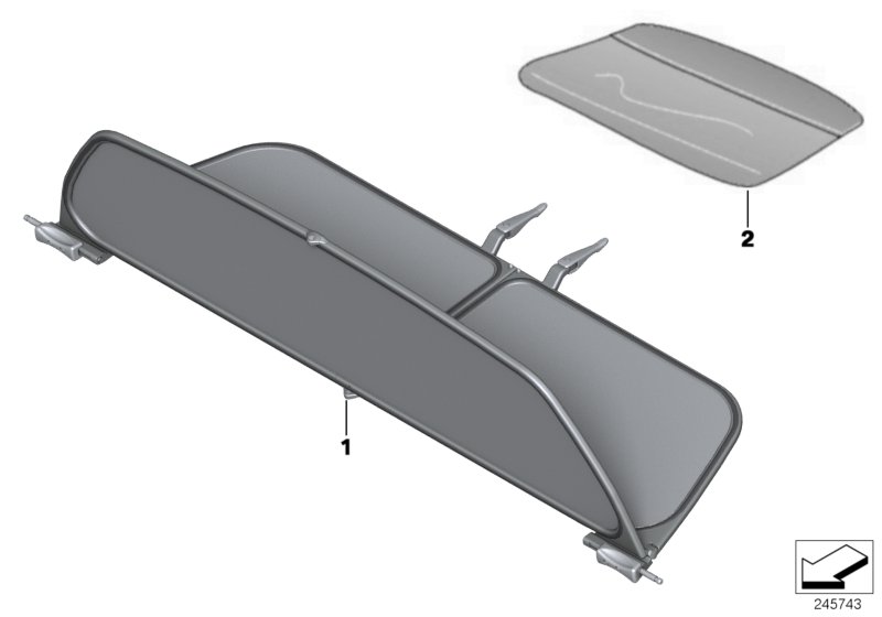 Diagram Wind deflector for your 2012 BMW 650i   