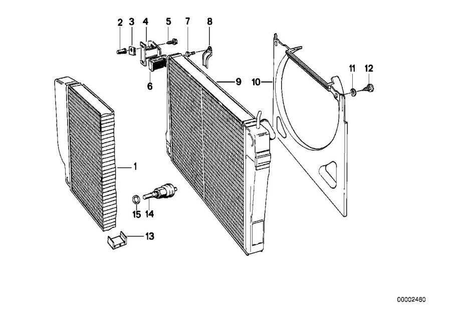 Diagram RADIATOR/FRAME for your 2006 BMW X3   