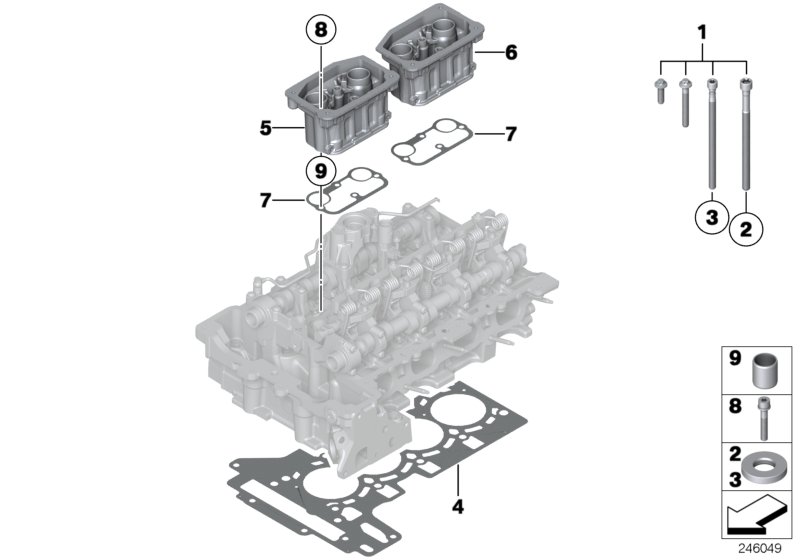 Diagram Cylinder Head/Mounting parts for your BMW X4  