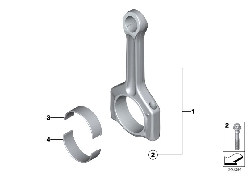 Diagram Crankshaft Connecting Rod for your BMW X1  