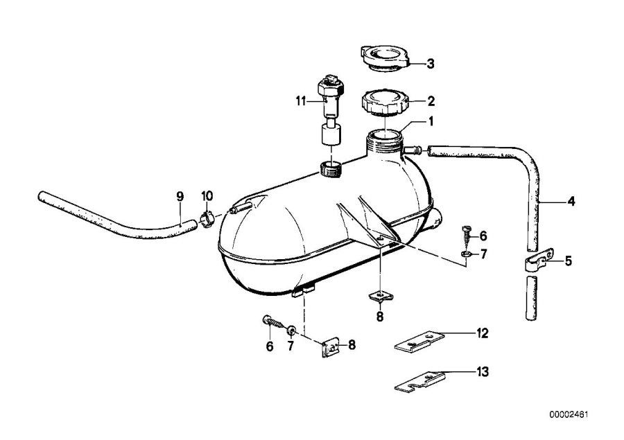 Diagram Expansion tank for your BMW