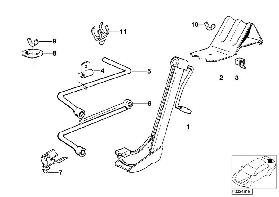 Diagram Car tool/Lifting jack for your 2011 BMW X6   