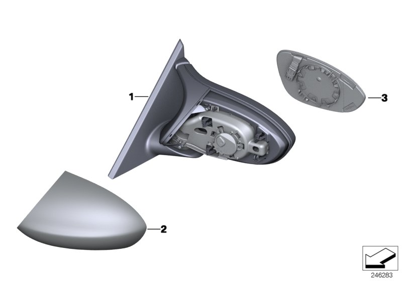 Diagram Retrofit, M outside mirror for your BMW M6  