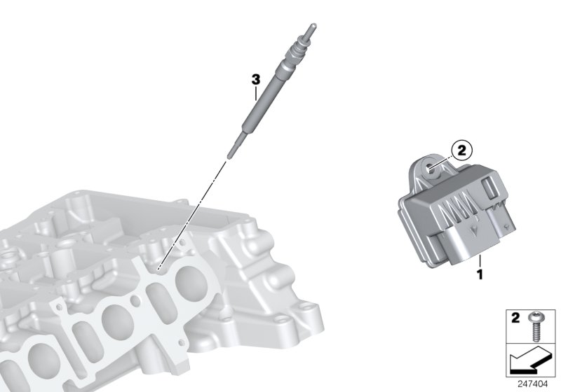 Diagram GLOW PLUG UNIT for your BMW