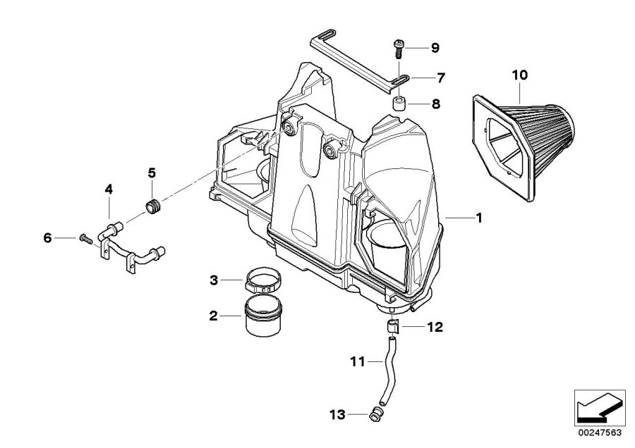 10Intake silencer / Filter cartridge Intake silencer / Filter cartridgehttps://images.simplepart.com/images/parts/BMW/fullsize/247563.jpg