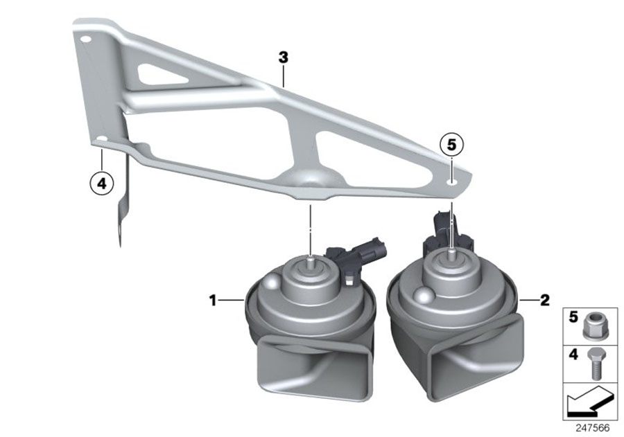 Diagram Horn for your 2011 BMW M3   