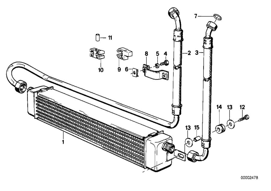 Diagram Engine oil cooling for your 2015 BMW M235iX   