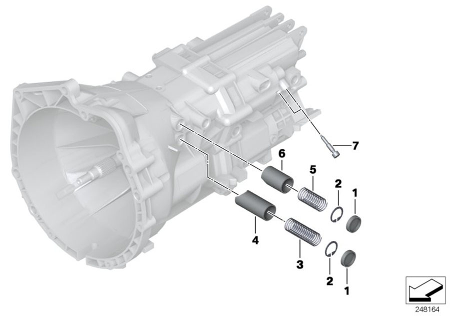 Diagram GS6-17DG Shift-control parts for your BMW