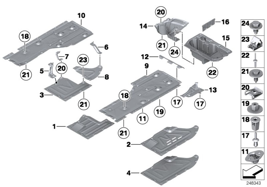 Diagram Underfloor coating for your 2015 BMW M235i   