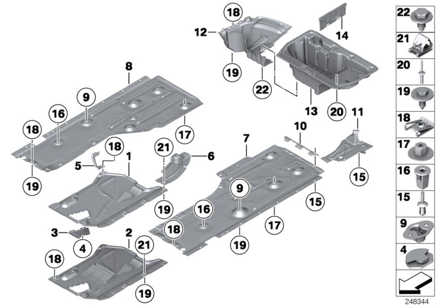 Diagram Underfloor coating for your 2001 BMW X5   