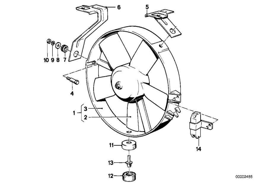 Diagram Electric additional fan for your 2009 BMW M6   