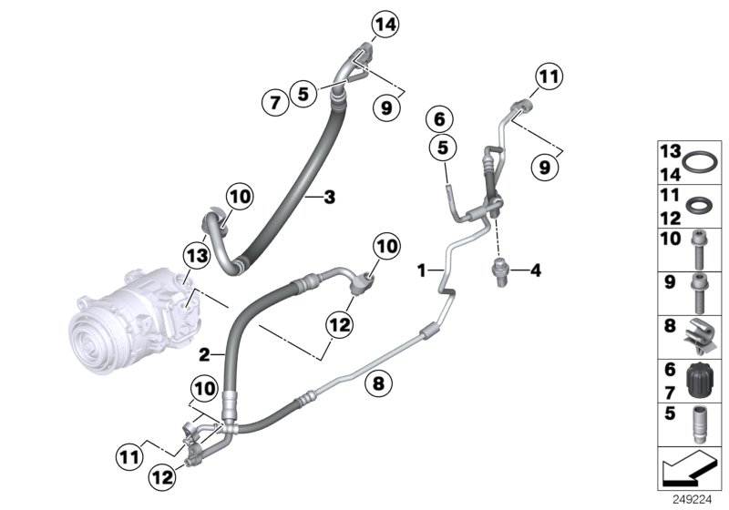 Diagram Coolant lines for your 2017 BMW M6   